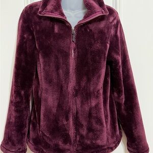 Fuzzy Burgundy ideology Women's Jacket